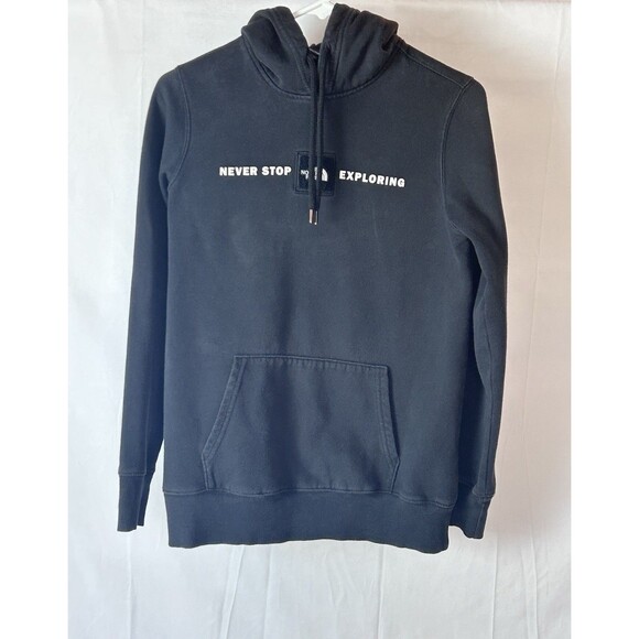 The North‎ Face Womens Small Black Hooded Sweatshirt Never Stop Exploring - Picture 8 of 9